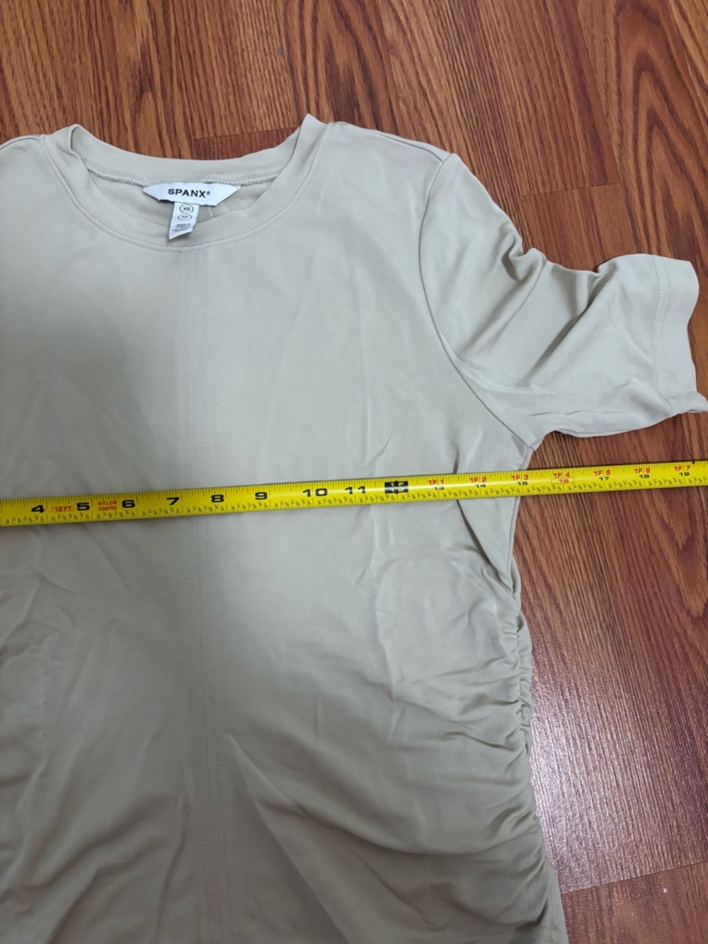 SPANX Sleek Jersey Elbow Sleeve Ruched Top - Picture 8 of 9